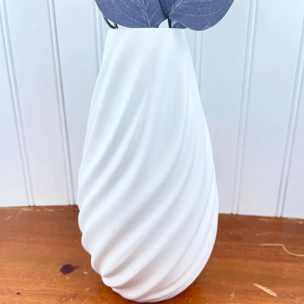 Modern Vase, Wave Flower Vase, Multiple Colors - Picture 2 of 7